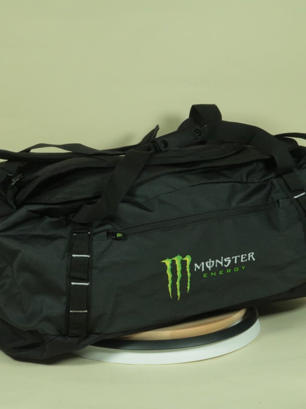 Monster Energy 22” Duffel Bag Black Tote Ripstop Nylon Logo New